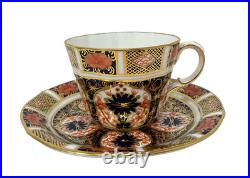Royal Crown Derby Old Imari Cups and Saucers Scalloped Set of 4 Mint