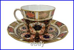 Royal Crown Derby Old Imari Cups and Saucers Scalloped Set of 4 Mint