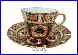 Royal Crown Derby Old Imari Cups and Saucers Scalloped Set of 4 Mint