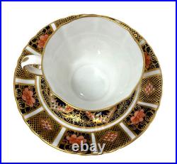 Royal Crown Derby Old Imari Cups and Saucers Scalloped Set of 4 Mint