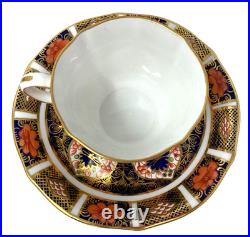 Royal Crown Derby Old Imari Cups and Saucers Scalloped Set of 4 Mint