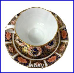 Royal Crown Derby Old Imari Cups and Saucers Scalloped Set of 4 Mint