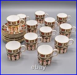 Royal Crown Derby Old Imari Demitasse Cup & Saucers Set of 12 -FREE USA SHIPPING