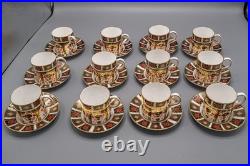 Royal Crown Derby Old Imari Demitasse Cup & Saucers Set of 12 -FREE USA SHIPPING