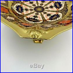 Royal Crown Derby Old Imari Dolphin Comport Bowl (Imari 1128) Boxed 1st Quality