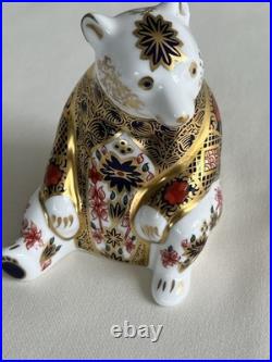 Royal Crown Derby Old Imari Honey Bear Paperweight 22k Gold Bone China READ Royal Crown Derby Old Imari Honey Bear Paperweight 22k Gold Bone China READ