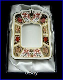 Royal Crown Derby Old Imari Ist Quality Photo Frame In Original Satin Lined Box