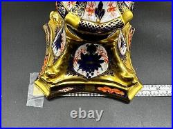 Royal Crown Derby Old Imari Large Candle Stick Holders Pair Bone China England