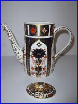 Royal Crown Derby Old Imari Large Coffee & Tea Pot Creamer Sugar All 1st Quality