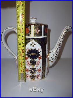 Royal Crown Derby Old Imari Large Coffee & Tea Pot Creamer Sugar All 1st Quality