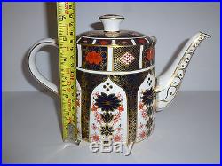 Royal Crown Derby Old Imari Large Coffee & Tea Pot Creamer Sugar All 1st Quality