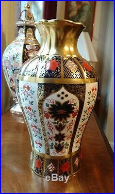 Royal Crown Derby Old Imari Lilly Vase 12inch Ist quality Mint