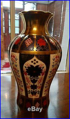 Royal Crown Derby Old Imari Lilly Vase 12inch Ist quality Mint