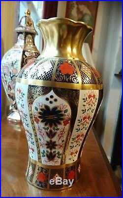 Royal Crown Derby Old Imari Lilly Vase 12inch Mint with box
