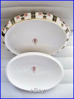 Royal Crown Derby Old Imari Oval Covered Vegetable Bowl #1128