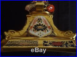 Royal Crown Derby Old Imari Pair Of Candlesticks