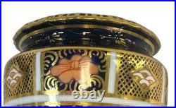 Royal Crown Derby Old Imari Pair Of Miniature Urn Shape Vases 1128 Read