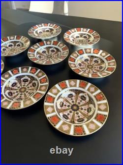 Royal Crown Derby Old Imari Pattern 1128 Rimmed Soup Bowl