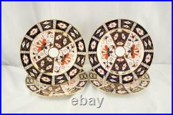 Royal Crown Derby Old Imari Salad Plate Set 4 Mint Vintage 2451