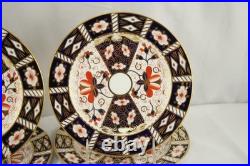 Royal Crown Derby Old Imari Salad Plate Set 4 Mint Vintage 2451
