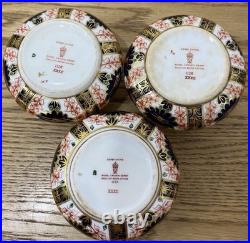 Royal Crown Derby Old Imari Salad Plate Set of 3 & Three candle holders