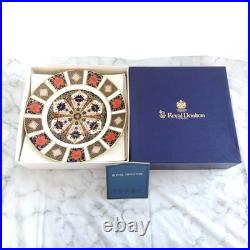 Royal Crown Derby Old Imari Salad Plate Set of 3 & Three candle holders