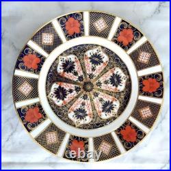 Royal Crown Derby Old Imari Salad Plate Set of 3 & Three candle holders