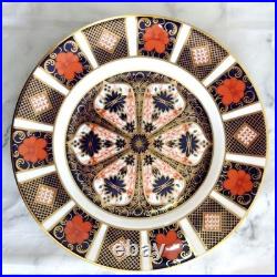 Royal Crown Derby Old Imari Salad Plate Set of 3 & Three candle holders
