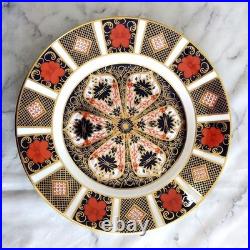 Royal Crown Derby Old Imari Salad Plate Set of 3 & Three candle holders