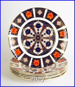 Royal Crown Derby Old Imari Salad Plates Set of 6 Vintage England