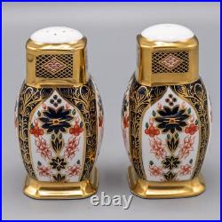 Royal Crown Derby Old Imari Salt & Pepper Shaker Pair FREE USA SHIPPING