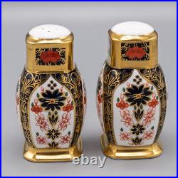 Royal Crown Derby Old Imari Salt & Pepper Shaker Pair FREE USA SHIPPING