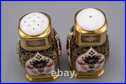 Royal Crown Derby Old Imari Salt & Pepper Shaker Pair FREE USA SHIPPING