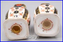 Royal Crown Derby Old Imari Salt & Pepper Shaker Pair FREE USA SHIPPING