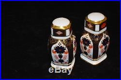 Royal Crown Derby Old Imari Salt & Pepper Shakers Hard to find and PERFECT