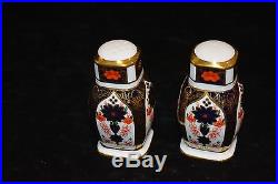 Royal Crown Derby Old Imari Salt & Pepper Shakers Hard to find and PERFECT