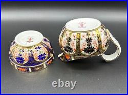 Royal Crown Derby Old Imari Small Creamer Sugar Bowl Set Bone China England