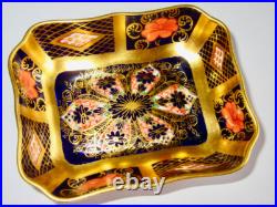 Royal Crown Derby Old Imari Small Rectangular Condiment Dish 1128