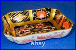 Royal Crown Derby Old Imari Small Rectangular Condiment Dish 1128