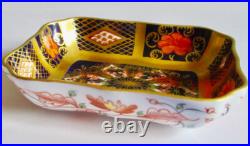 Royal Crown Derby Old Imari Small Rectangular Condiment Dish 1128