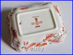 Royal Crown Derby Old Imari Small Rectangular Condiment Dish 1128