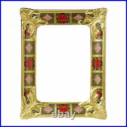 Royal Crown Derby Old Imari Solid Gold Band 5x7 Picture Frame 2nd Quality