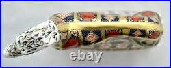 Royal Crown Derby Old Imari Solid Gold Band Lurcher New Paperweight'1st