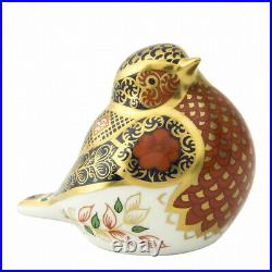 Royal Crown Derby Old Imari Solid Gold Band Robin Paperweight 2nd Quality