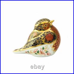 Royal Crown Derby Old Imari Solid Gold Band Robin Paperweight 2nd Quality