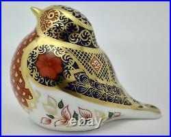 Royal Crown Derby Old Imari Solid Gold Band Robin Paperweight New'1st