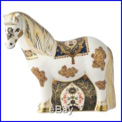 Royal Crown Derby Old Imari Solid Gold Band Shetland Pony Paperweight Ltd Ed