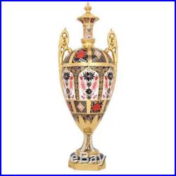 Royal Crown Derby Old Imari Solid Gold Band Vase 1128