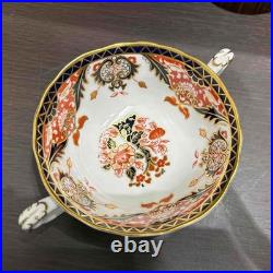 Royal Crown Derby Old Imari Soup Cup Saucer Pair Set