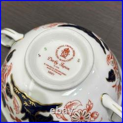Royal Crown Derby Old Imari Soup Cup Saucer Pair Set